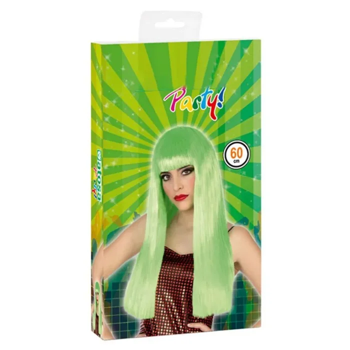Peluca de cabello largo 39795 verde