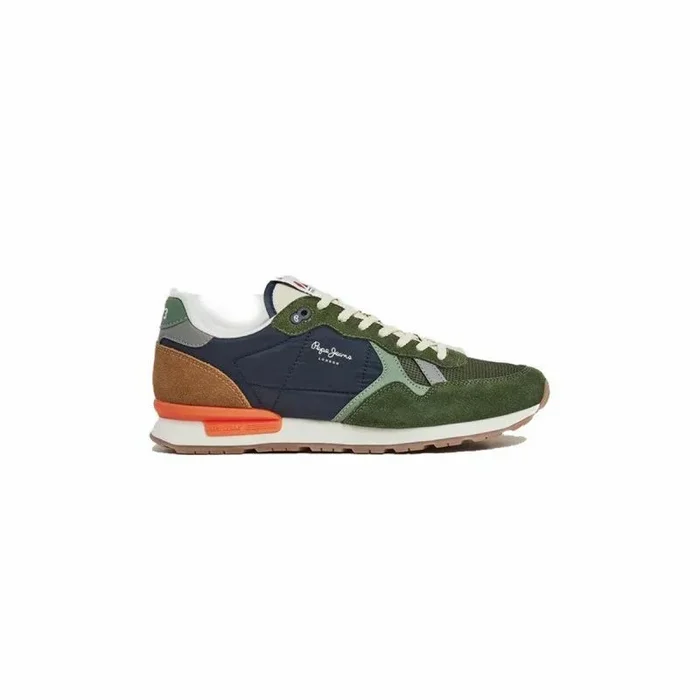 Pepe Jeans Brit Mix M, Zapatillas para Hombre, Verde (Khaki Green), 7