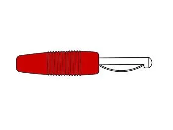Perel 142836 vollkont Akt Conector, 4 mm, Rojo