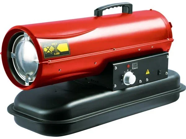 Perel Calefactor de aire forzado diesel portátil, calefactor de queroseno para interiores y exteriores, obras, talleres, garajes, calefactores industriales, bajo consumo de combustible, seguridad
