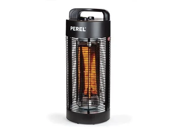 Perel PHT1200 Calefactor Electrico de Pie con Infrarrojos Silencioso para Exteriores, 1200 W, Diametro de 22 cm, Altura de 56 cm, Ipx4