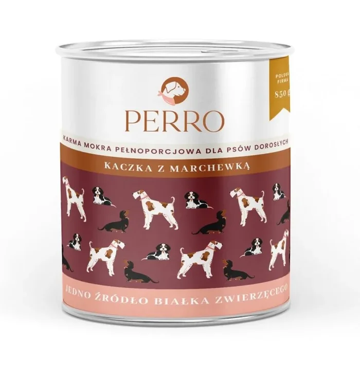 Perro duck with carrot – comida húmeda para perros – 850g