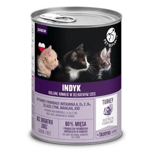 Pet republic junior turkey – comida húmeda para gatos – 400g