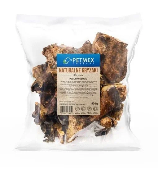 Petmex płuco wołowe – przysmak dla psa – 500g