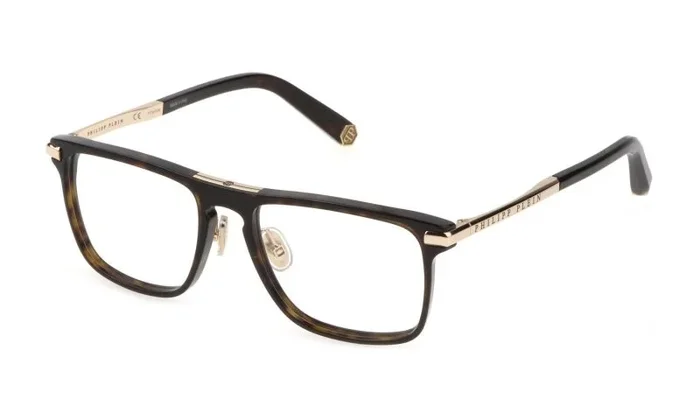 PHILIPP PLEIN Montura de Gafas Hombre VPP019M-530722-21G Marrón Ø 53 mm