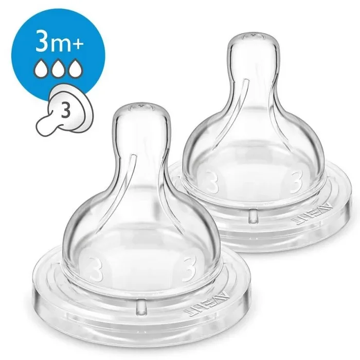Philips AVENT Tetina anticólicos de flujo medio (3m+), 2 unidades
