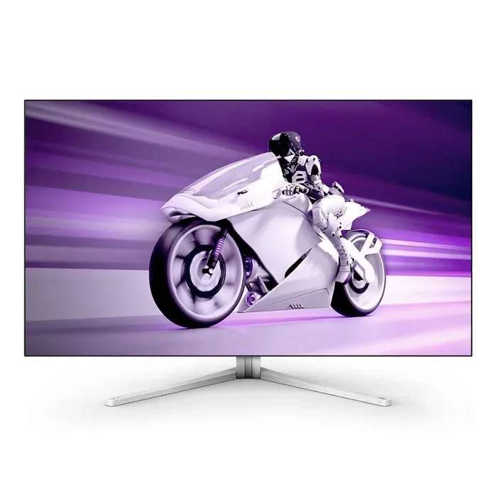 PHILIPS Evnia 42M2N8900 – Monitor gaming OLED UHD de 42 pulgadas, 138 Hz, Ambiglow, FreeSync Premium, G-Sync Comp (3840×2160, 0.1ms GtG, HDMI 2.1, DisplayPort, USB-C (90W PD), USB Hub) gris/blanco