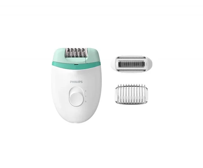 Philips Satinelle Essential Depiladora con cable compacta para las piernas + 2 accesorios