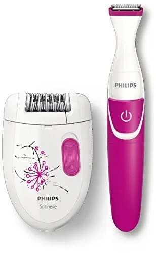 Philips Satinelle Essential Depiladora cuerpo, recortador zona bikini