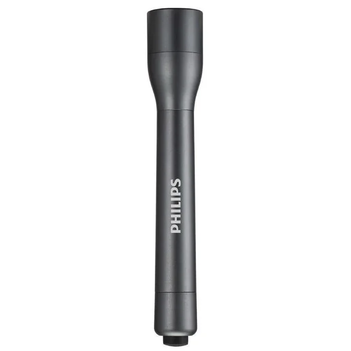 Philips SFL4002T/10 – Linterna LED, 110 Lúmenes, Hasta 5 Horas de Reproducción, Resistente al Agua IPX4, Color Negro (2 Pilas AA Incluidas)