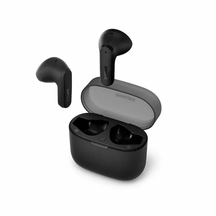 Philips TAT2139BK Auriculares pequeños True Wireless con Bluetooth, Gran Valor con un Sonido Natural, Graves dinámicos, Estuche de Carga tamaño Bolsillo, Llamadas nítidas – Negro