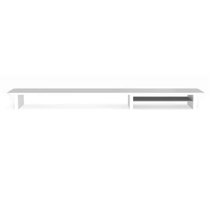 Phoenix harmony estante elevador de monitor en madera para escritorio blanco con bandeja forrada en fieltro