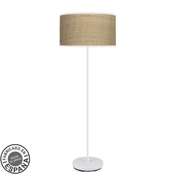Pie De Salón 1xE27 Blanco Cañizo Claro 163x40x40cm MODA