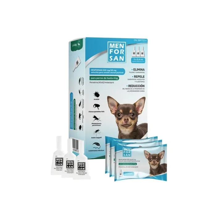 Pipeta para perros menforsan spot-on hasta 4 kg