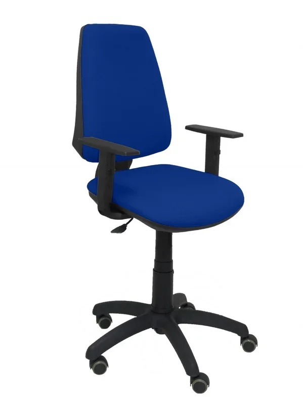 Piqueras y Crespo Silla Elche CP Bali Azul Brazos Regulables Ruedas Oficina, Tela, 109x46x46 cm