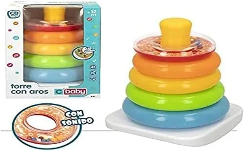 Pirámide apilable con sonidos preescolar 20x13x13