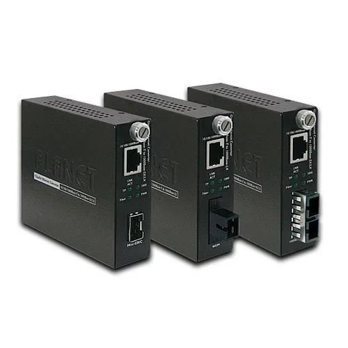 PLANET GST-802 convertidor de medio 2000 Mbit/s 850 nm Multimodo Negro