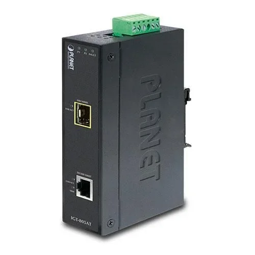 PLANET IGT-805AT convertidor de medio 1000 Mbit/s Azul