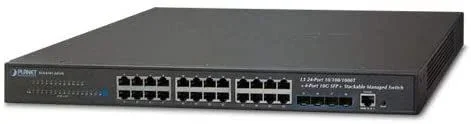 PLANET SGS-6341-24T4X switch Gestionado L3 Gigabit Ethernet (10/100/1000) 1U Negro