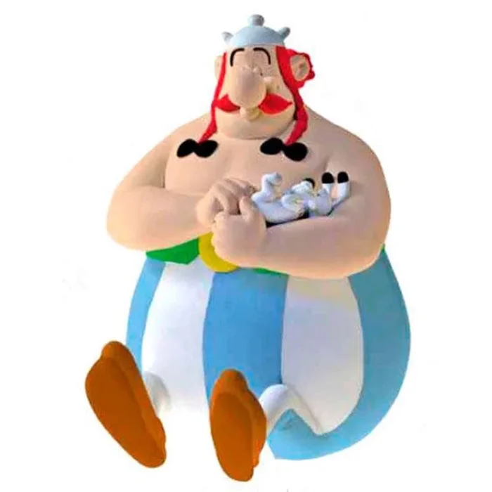 Plastoy Asterix Salvadanaio Obelix E Dogmatix Merchandising Ufficiale