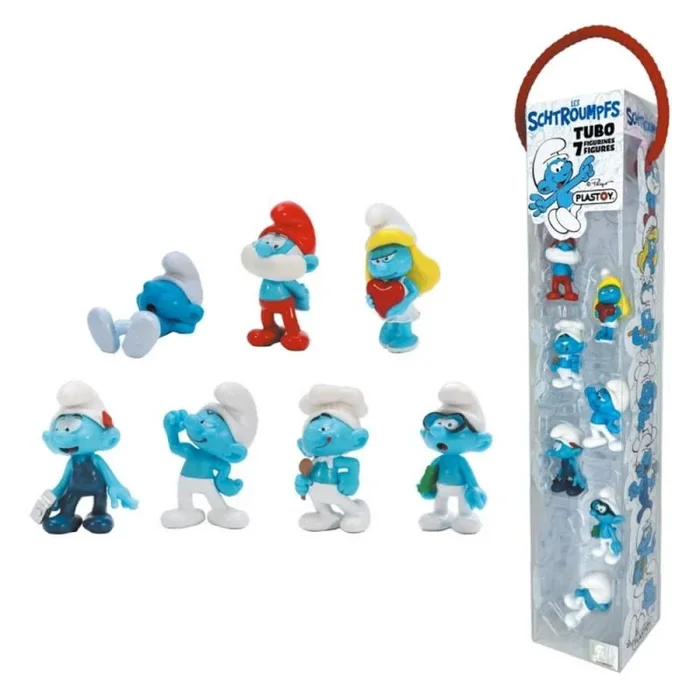 Plastoy Serie Tube 7 Figuras Los Pitufos 70392 (2024)