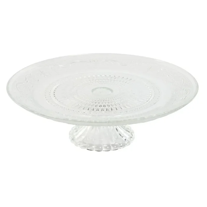 Plato llano home esprit transparente cristal 29 x 29 x 9,2 cm