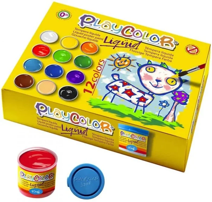 Playcolor Liqüid Basic 40ml – Pintura Tempera – 12 Colores sutidos – 19941