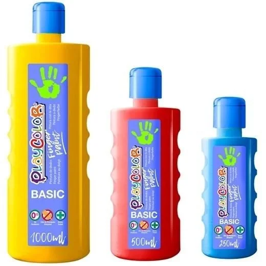 Playcolor pintura de dedos finger paint basic botella 250ml negro