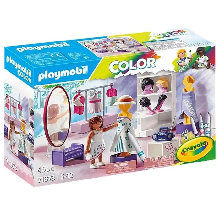 PLAYMOBIL Color 71373 Camerino, diseño Creativo Ropa, con bolígrafos y Accesorios solubles en Agua, Juguetes para niños a Partir de 5 años