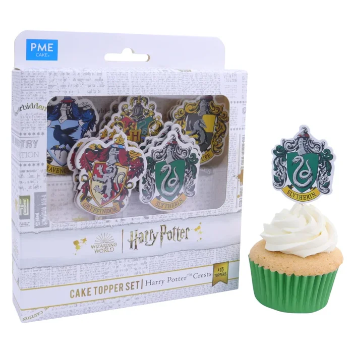 PME Harry Potter Toppers para Pasteles, Set de 15, Escudos de Hogwarts