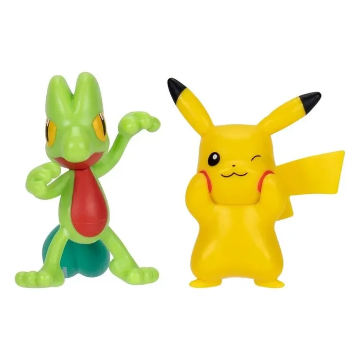 Pokémon Battle Figuras Pack: Pikachu y Geckabor, 2 figuras detalladas