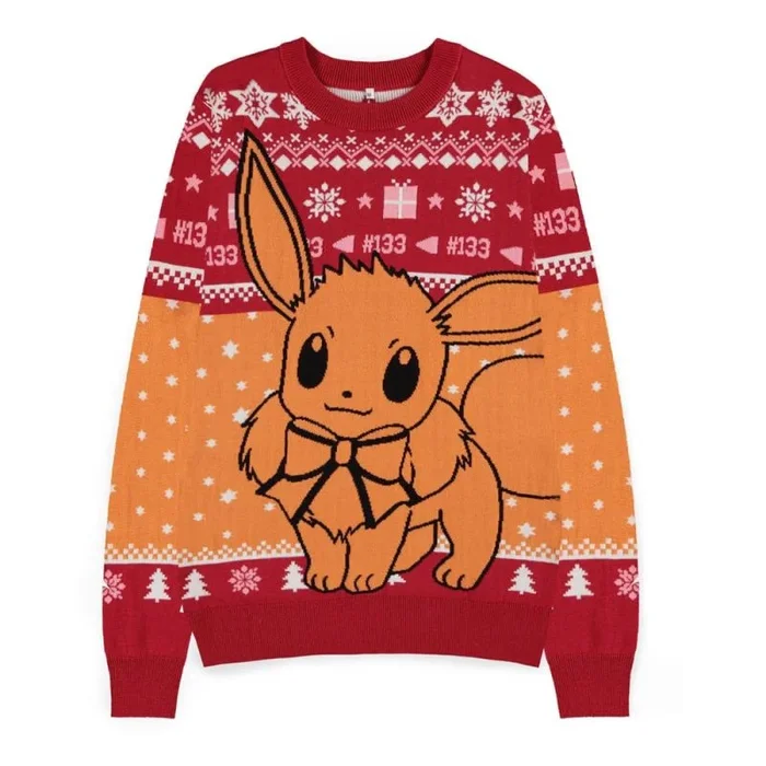 Pokemon sweatshirt christmas jumper eevee talla xs