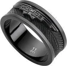 Police Anillo para Hombre Acero Inoxidable Talla 10