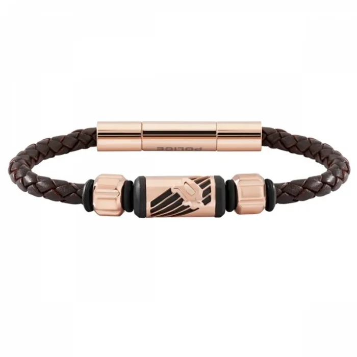 Police Pulsera Hombre PJ26466BLC.03A Cuero 19 cm