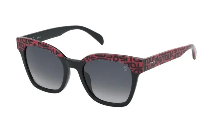Police Score 2 Gafas de Sol, Gris + Rojo 01HG, 53 cm Unisex Adulto