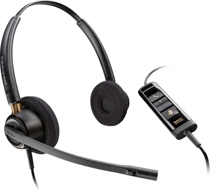 POLY Auriculares estéreo EncorePro 525 USB-A con certificación para Microsoft Teams