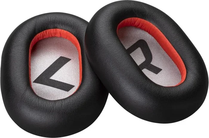 POLY Voyager 8200 Black Leatherette Ear Cushions (2 Pieces) Juego de fundas protectoras desechables