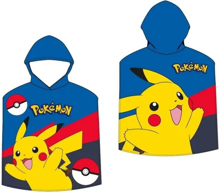 Poncho Playa Pokemon Niño 55×110 Cm