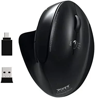 Port Designs 900706-BT ratón mano derecha RF Wireless + Bluetooth Óptico 1600 DPI