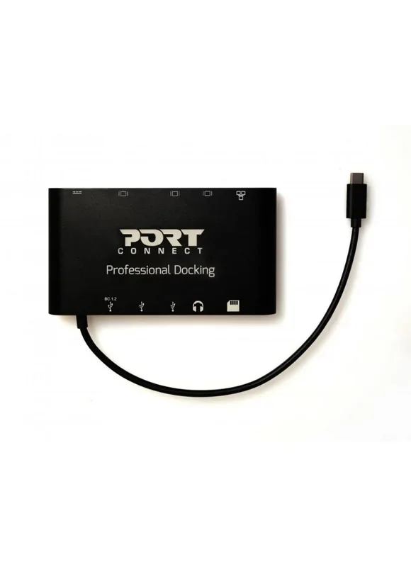 Port Designs 901906 base para portátil y replicador de puertos USB 3.2 Gen 1 (3.1 Gen 1) Type-C Negro