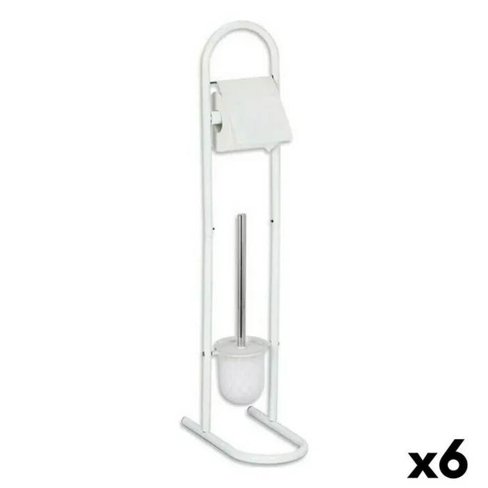 Portarrollos de papel higiénico con soporte para escobilla confortime (6 unidades)