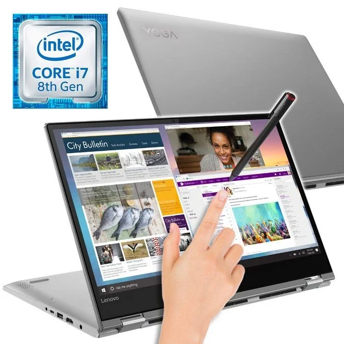 Portatil Lenovo Yoga 530-14ikb I7-8550u 14tactil Fhd 8gb 256ssd Usb-c Hdmi W10 Producto Desprecintado Cash30color Plata