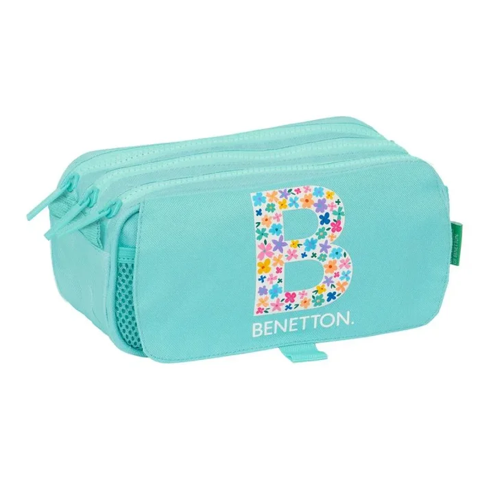 Portatodo triple benetton letter verde 21,5 x 10 x 8 cm
