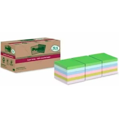 Post-It 7100284782 nota autoadhesiva Plaza Azul, Verde, Rosa, Púrpura 70 hojas Autoadhesivo