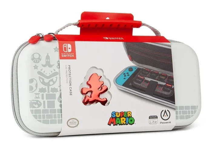 PowerA 1517036-01 funda para consola portátil Funda protectora rígida Nintendo Gris, Blanco