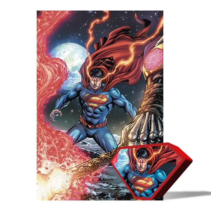 PRIME 3D- Puzzle lenticular en Caja 3D DC Comics Superman, Color Negro, Estándar (35591)