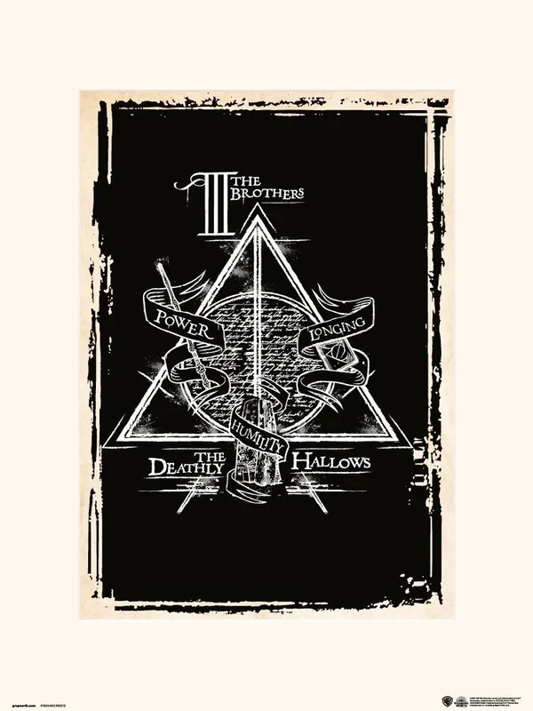 Print 30×40 cm harry potter las reliquias de la muerte simbolo