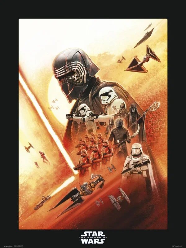 Print 30×40 cm star wars episodio ix kylo ren y primera orden