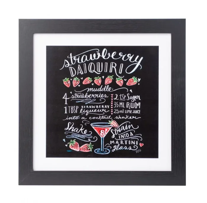 Print enmarcado 30×30 cm lily & val strawberry daikiri