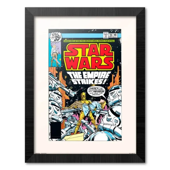 Print enmarcado 30×40 cm star wars 18 the empire strikes